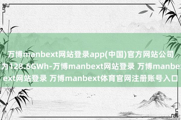 万博manbext网站登录app(中国)官方网站公司上半年能源电板装机量为128.6GWh-万博manbext网站登录 万博manbext体育官网注册账号入口